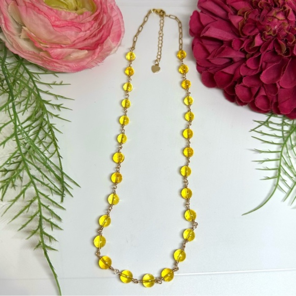 NEW⚜️Citrine Gemstone Hand Linked Necklace
